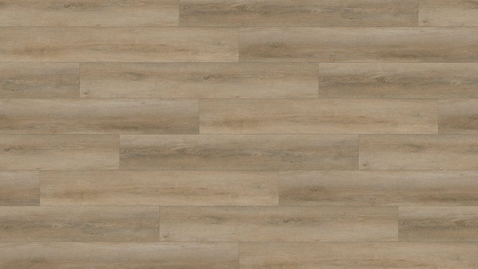 Waterproof SPC plank flooring in a warm oak tone